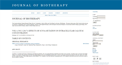 Desktop Screenshot of journalofbiotherapy.org